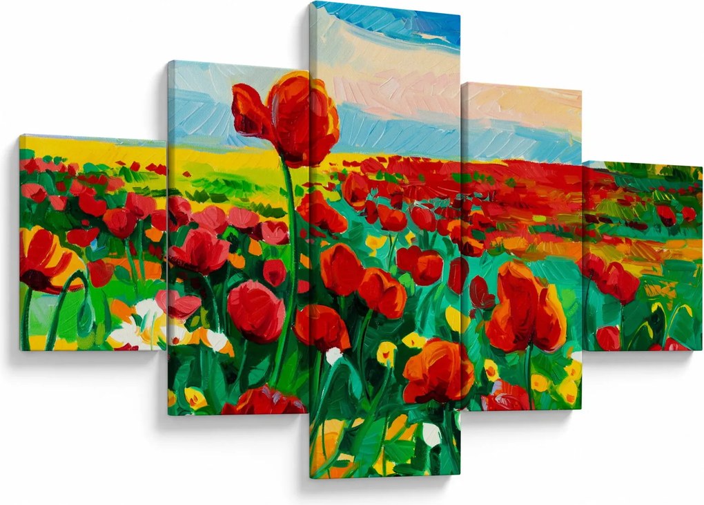 Obraz pola z makami (125x70 cm)