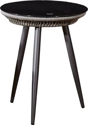 Mały stolik balkonowy ze szklanym blatem Breve