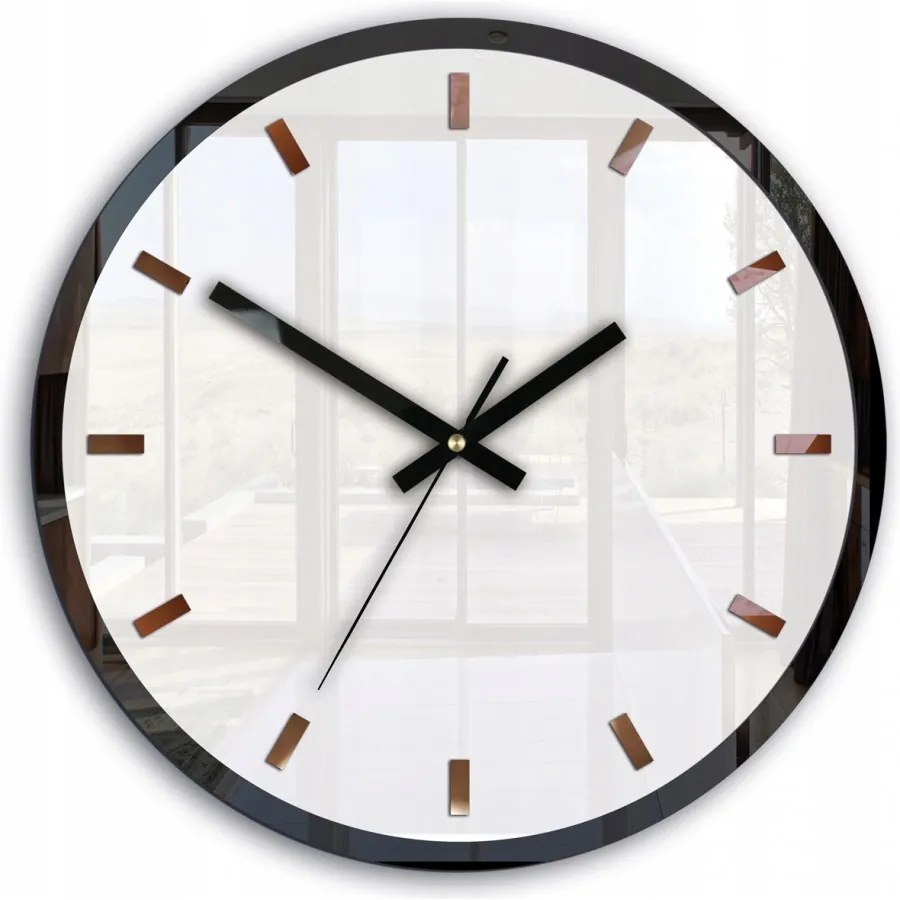 Zegar ścienny okrągły klasyczny z cichym mechanizmem na ścianę akrylowy