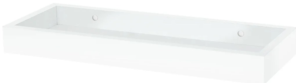 Półka ścienna P-010, matowy biały, 40 cm