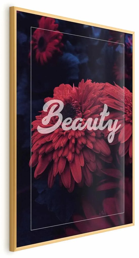 Plakat Beauty 60x90 cm z ramą złotą bez marginesu ARTGEIST B