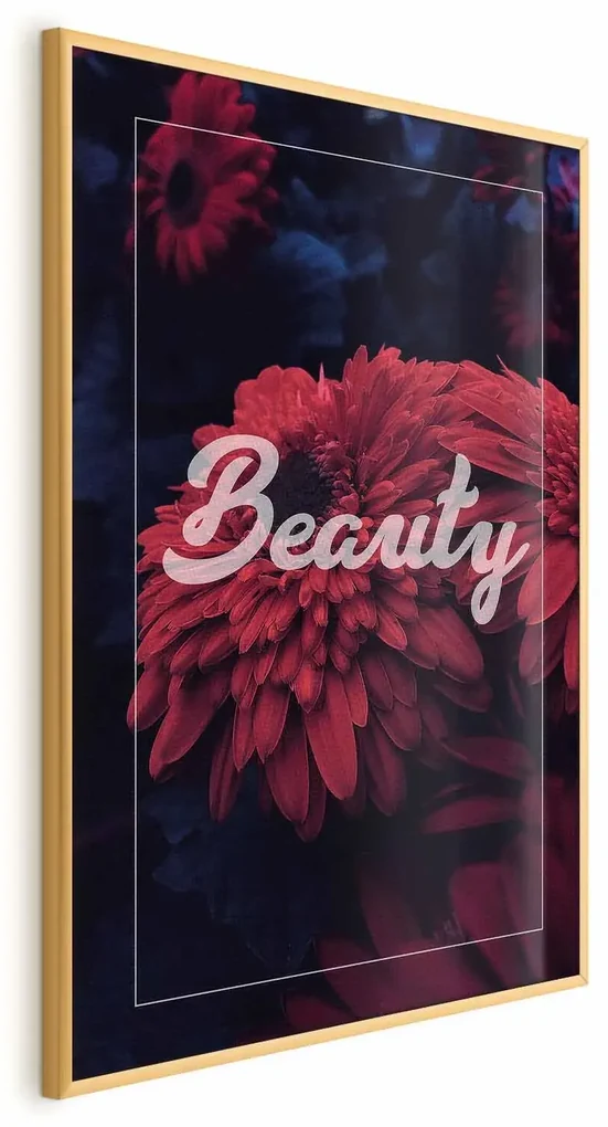 Plakat Beauty 60x90 cm z ramą złotą bez marginesu ARTGEIST B