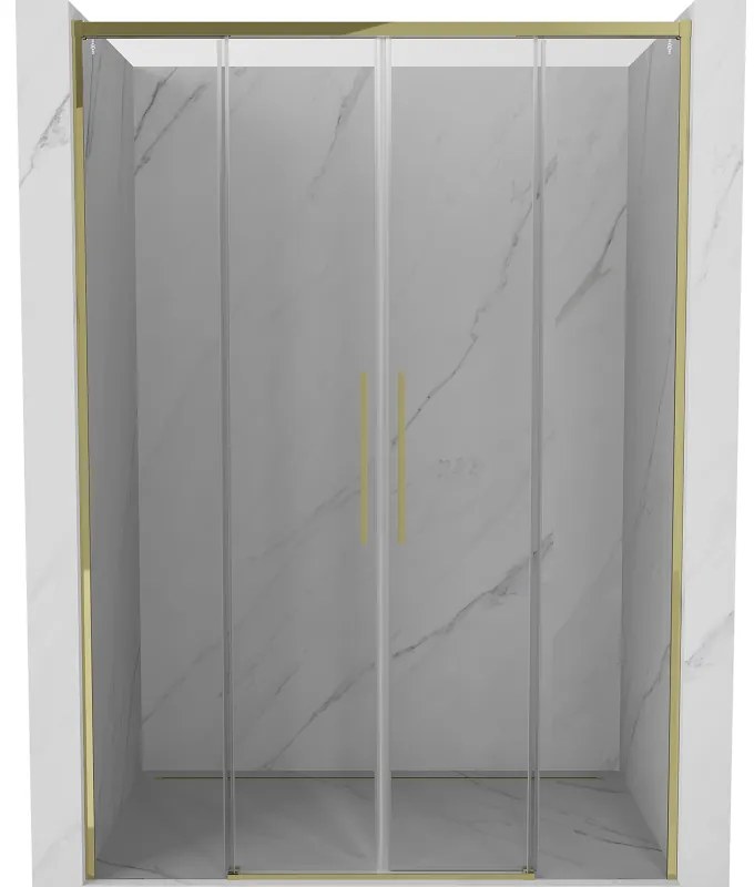 Mexen Rox drzwi prysznicowe rozsuwane 150 cm, transparent, złote - 8C2-150-002-50-00
