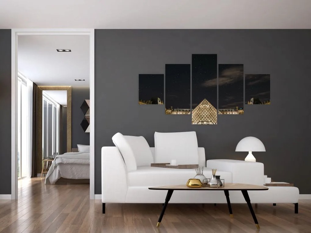 Obraz - Luwr w nocy (125x70 cm)