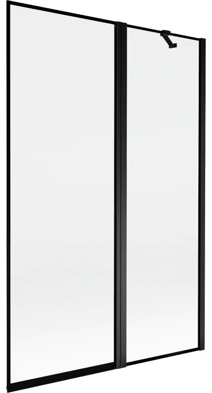 Mexen Mist parawan nawannowy 2-skrzydłowy prawy 120 x 150 cm, czarna ramka, czarny - 8A9-120-011-70-70-P