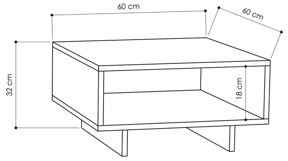 Stolik kawowy Hola Oak Anthracite