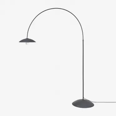 Żelazna Lampa Podłogowa Ogrodowa Lomira Grafitowa Szarość - Sklum