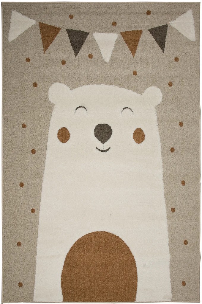 Dywan Skandi Kids Miś Beżowy 100x150 Prostokąt