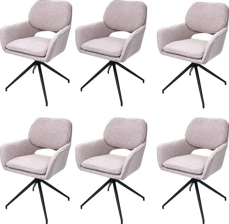 Krzesło do jadalni MCW-N74 (zestaw 6 sztuk),  beżowy