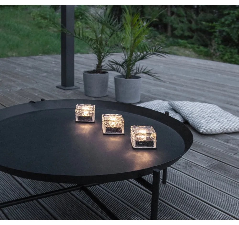 Zewnętrzne świeczki solarne LED zestaw 3 szt. (wysokość 5,5 cm) Icecube – Star Trading