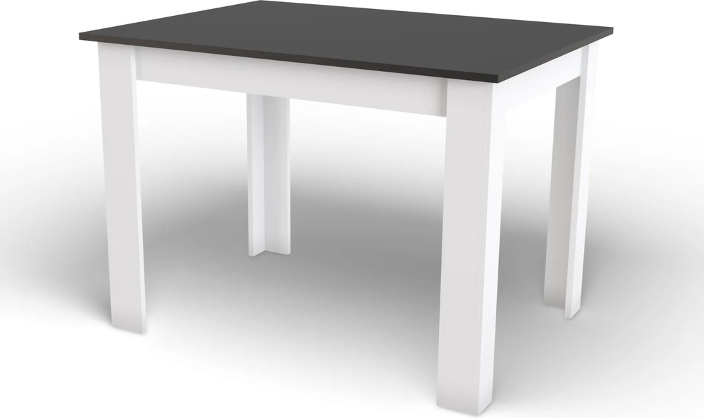 PROMOCJA Czarny stół jadalniany z białymi nogami MADO 120x80 II. gatunek