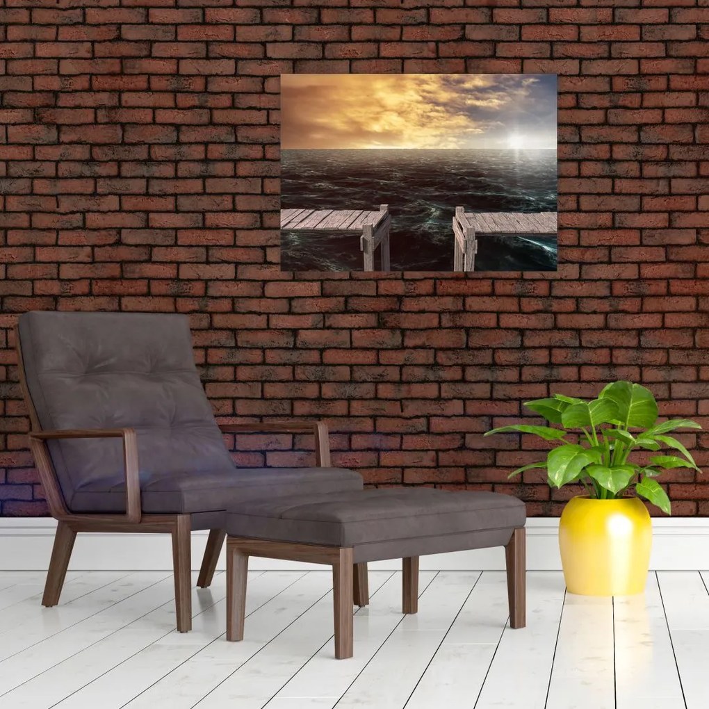 Obraz na szkle - morze (70x50 cm)