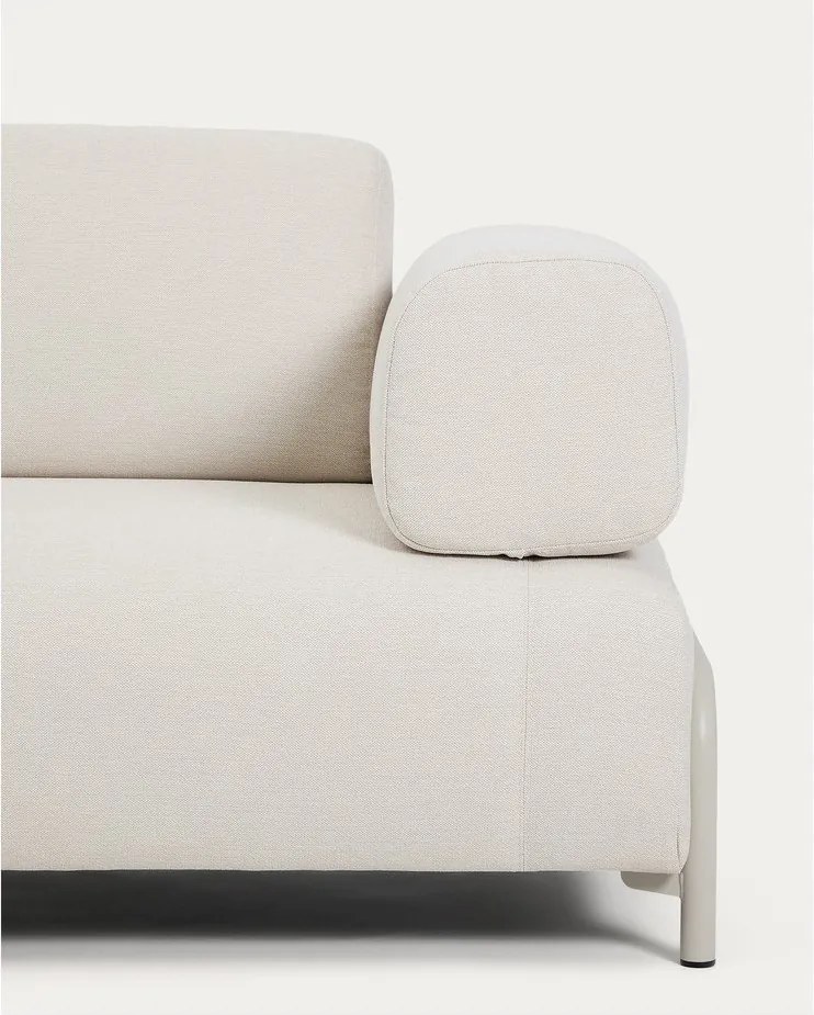 Beżowa sofa modułowa z tkaniny szenilowej 200 cm Compo – Kave Home