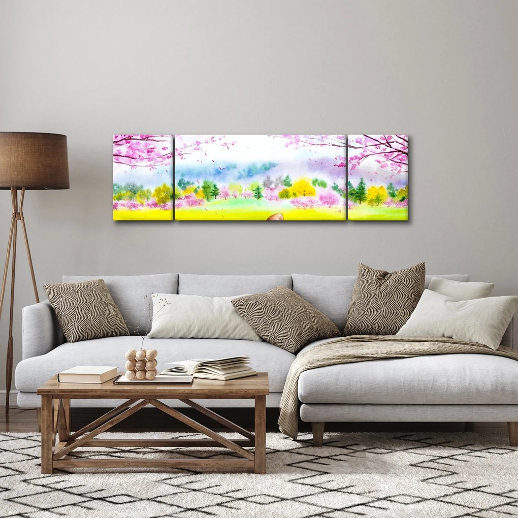 Obraz - Malowana sarna, akwarela (170x50 cm)