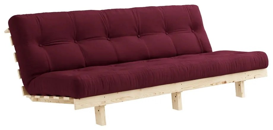 Sofa rozkładana Karup Design Lean Raw Bordeaux