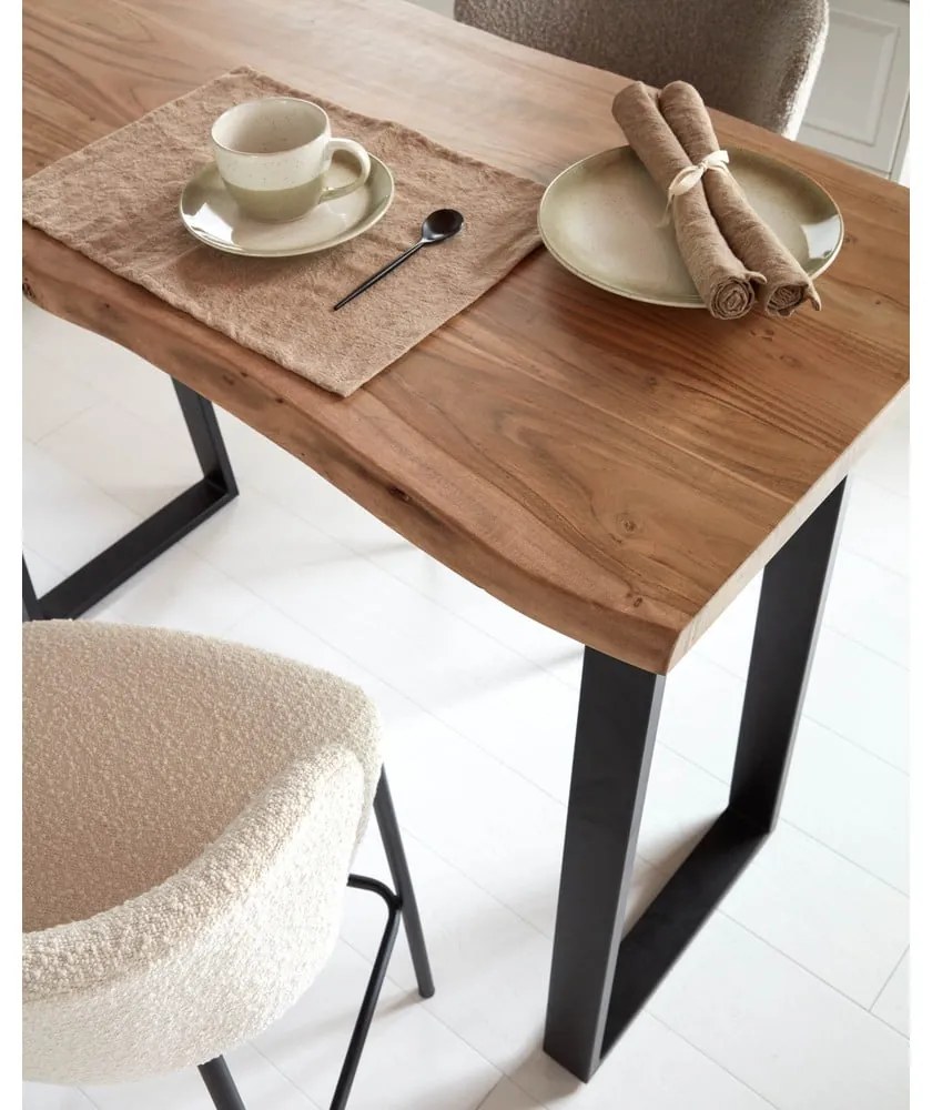 Stolik barowy z blatem z drewna akacjowego 60x140 cm Alaia – Kave Home