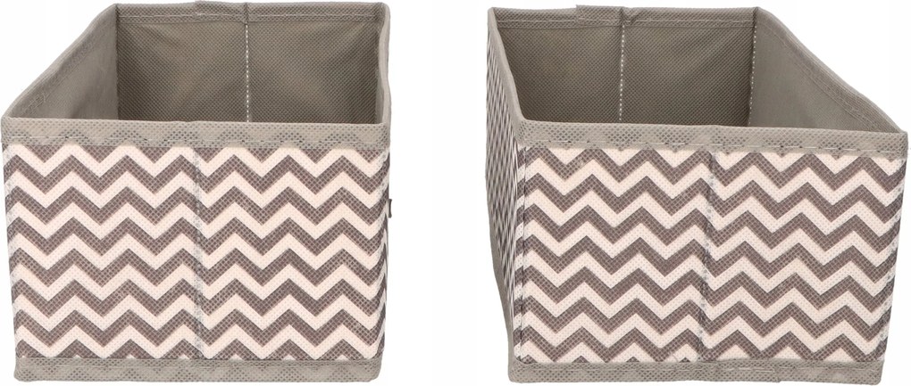 Organizer tekstylny Zygzak 28x14x10 cm komplet 2 sztuk do szafy domu biura