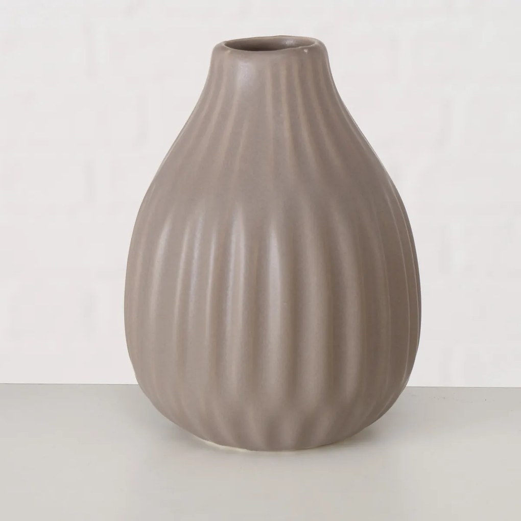 Porcelanowy wazon dekoracyjny Esko, szary mat