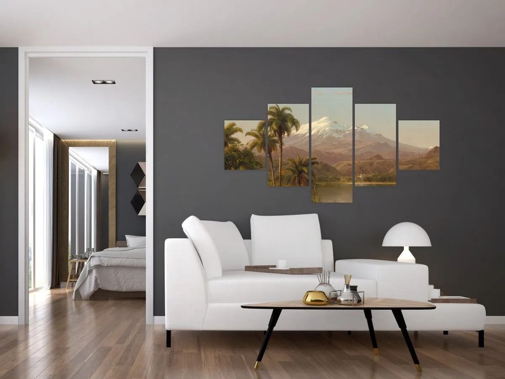 Obraz - Frederic Edwin Church, Tamaca Palms, reprodukcje (125x70 cm)