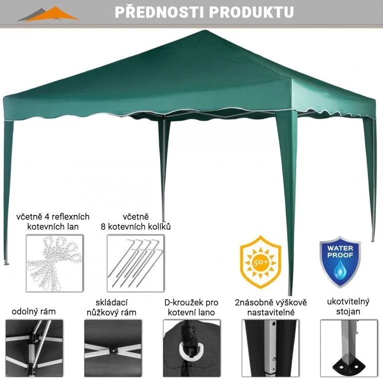 INSTENT BASIC Namiot ogrodowy - 3 x 3 m, zielony
