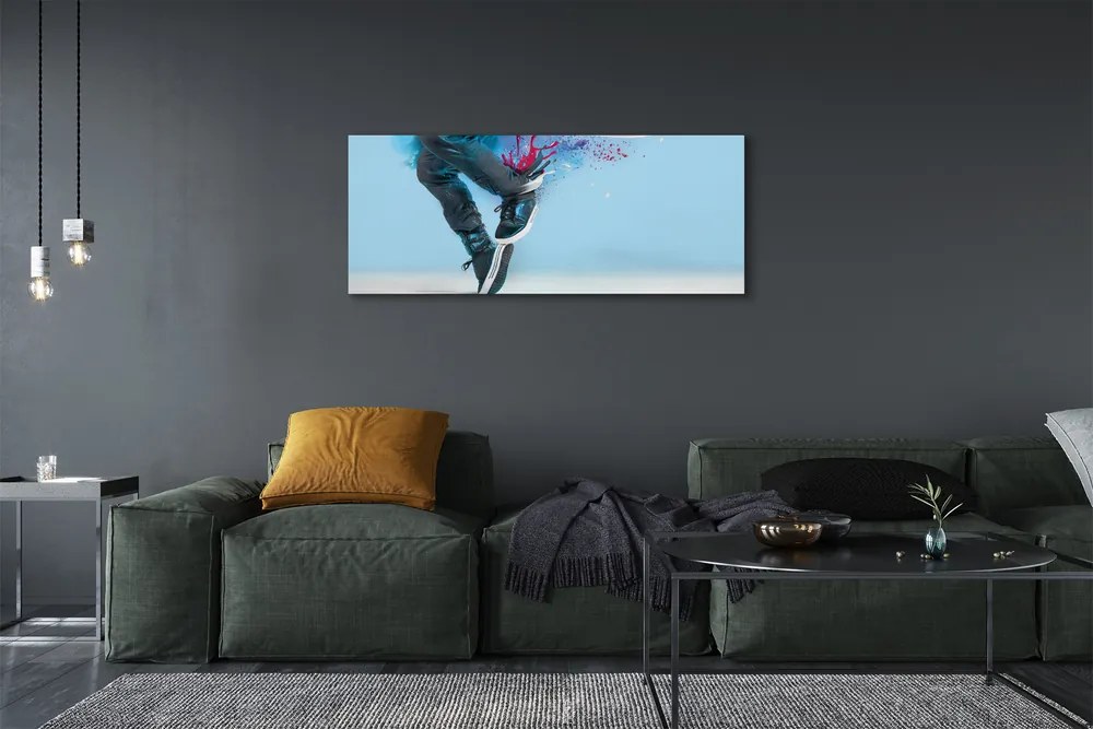 Obraz drukowany na płótnie Nogi w Kolorowe Ciapki