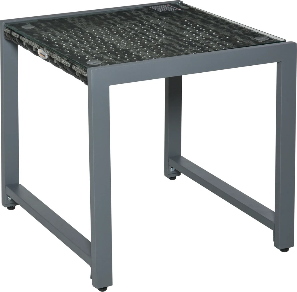 Ogród Stolik Kawowy Stół Rattanowy Technorattan Łatwość Pielęgnacji i Trwałość Meble Ogrodowe | Aosom PL