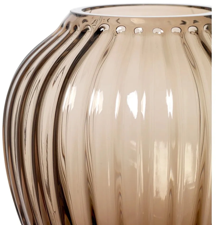 Brązowy szklany wazon Kähler Design Hammershøi, wys. 14 cm