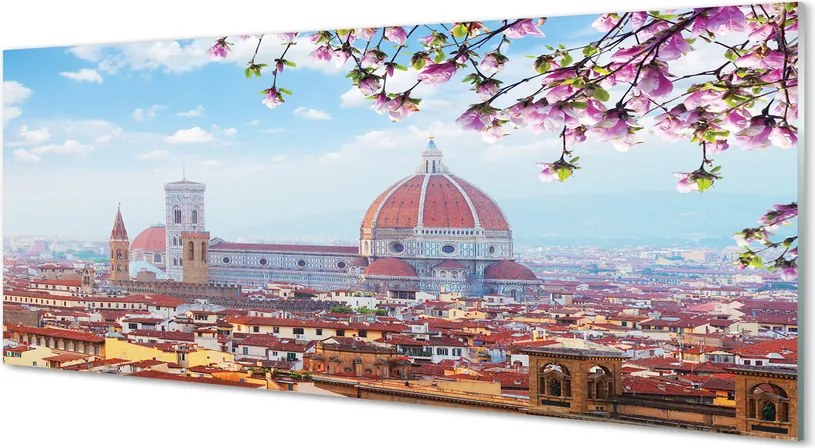 Panel szklany do Kuchni Katedra pod Nocnym Niebem