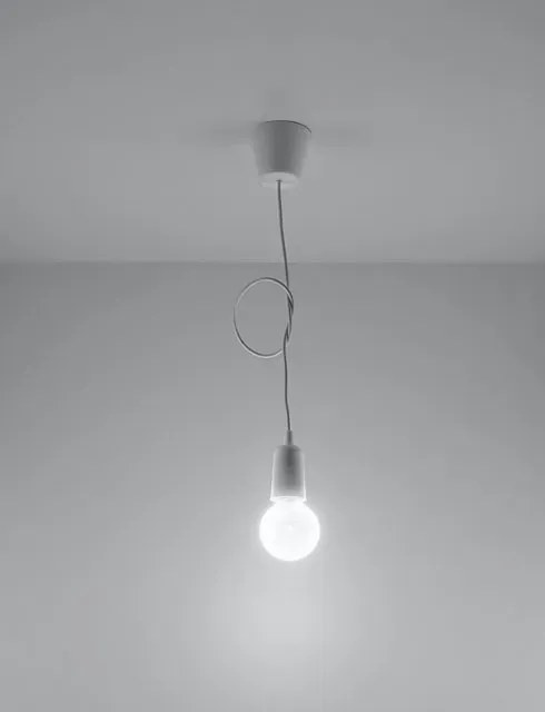Biała pojedyncza lampa wisząca loft - 3X EX541 T8-Z59