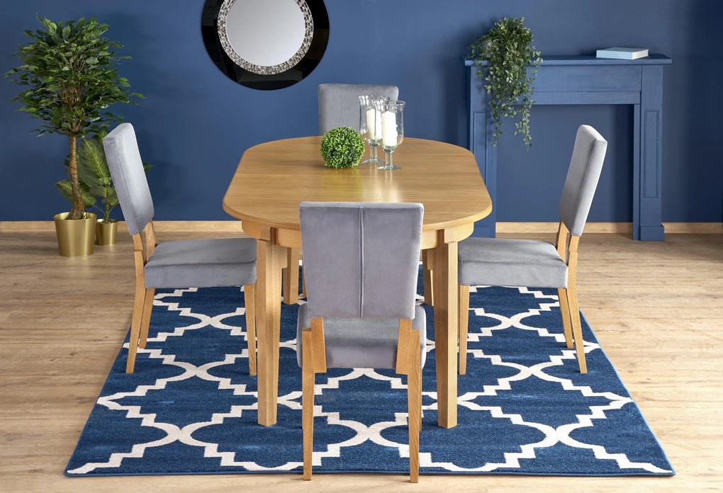 SORBUS stół rozkładany 100-200/100/77, dąb miodowy owalny okrągły 4/8 osobowy