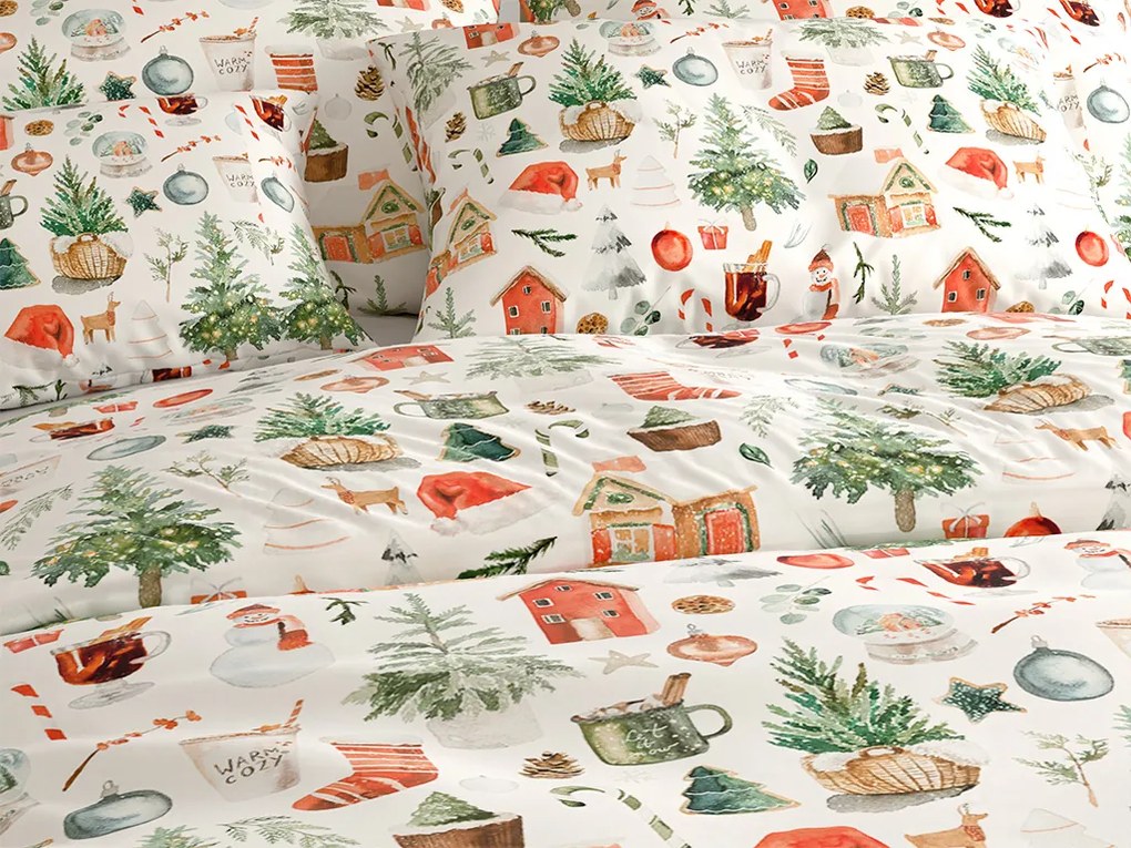 PrzytulneMieszkanie.pl PrzytulneMieszkanie.pl Pościel z mikrofibry FESTIVE MAGIC w kolorze białym Rozmiar pościeli: 70 x 90 cm | 140 x 200 cm