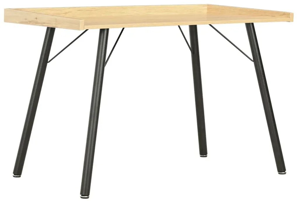 Minimalistyczne biurko czarny + dębowy - Pixer