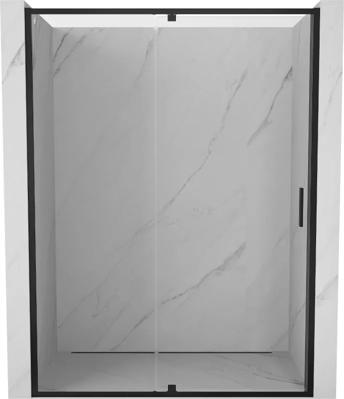 Mexen Exo-R drzwi prysznicowe uchylne 135 cm, transparent, czarne - 819-135-000-70-00