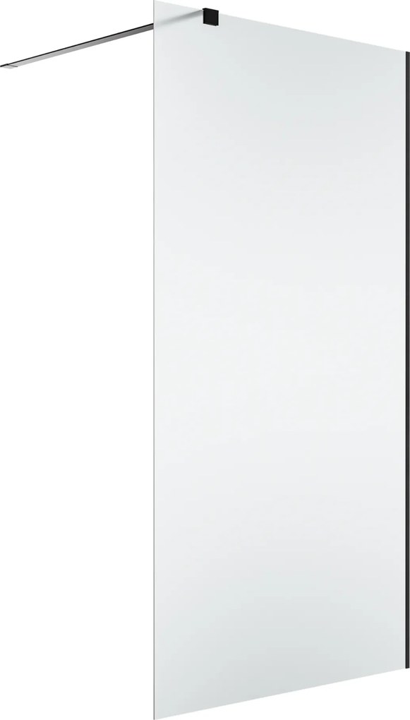 Ścianka prysznicowa Walk-in satynowa matowa prostokątna 8 mm MOLIS Satin Classic MASSI | rożne rozmiary : Kolor profili kabiny - złoty szczotkowany, Szerokość ścianki - 80 cm, Typ montażu - WALK in FIX (Do ściany)