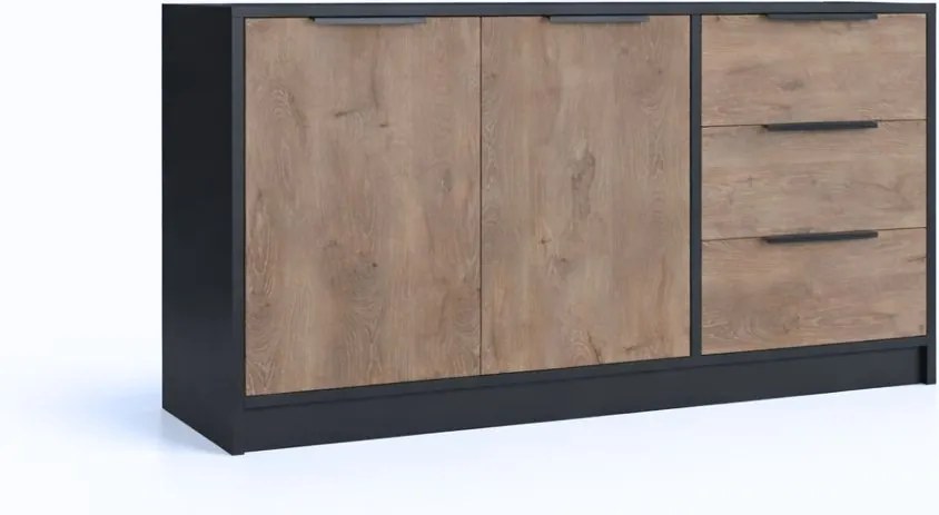 Komoda SION 138 cm do Salonu Sypialni Czarny