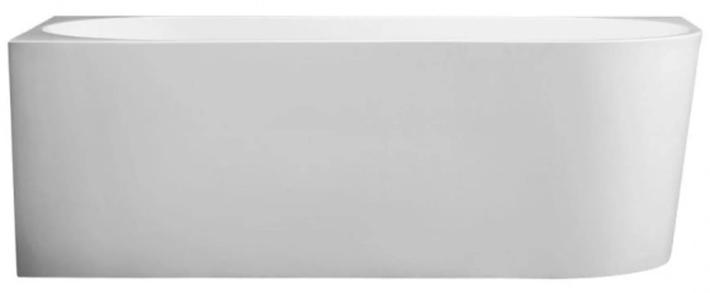 Wanna wolnostojąca narożna lewa z konglomeratu beżowa błyszcząca/matowa 160 x 75 cm WALL Beige Glow / Matt z przelewem typu SLIM : Kolor wanny - Biały matowy