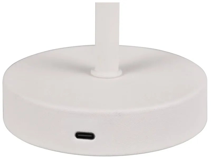 Biała lampa stołowa LED ze ściemniaczem (wys. 30 cm) Jeff – Trio