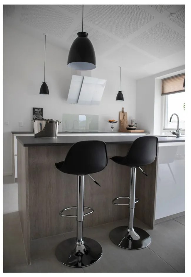 Czarne hokery obrotowe zestaw 2 szt. 82 cm Trondheim – House Nordic