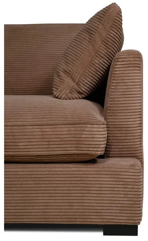 Jasnobrązowa sztruksowa sofa 236 cm Mobby – Scandic