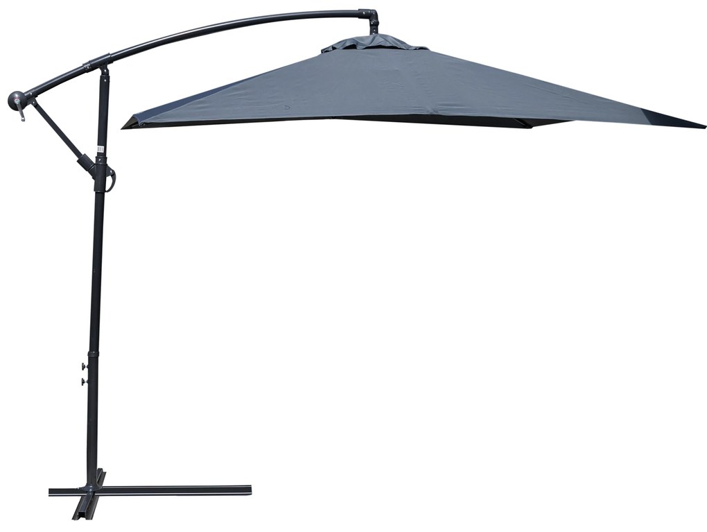 Parasol ogrodowy SOLASI 250x250 cm, grafitowy