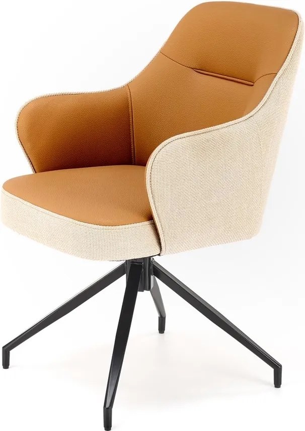 Obrotowe krzesło do jadalni z podłokietnikami K527 Halmar