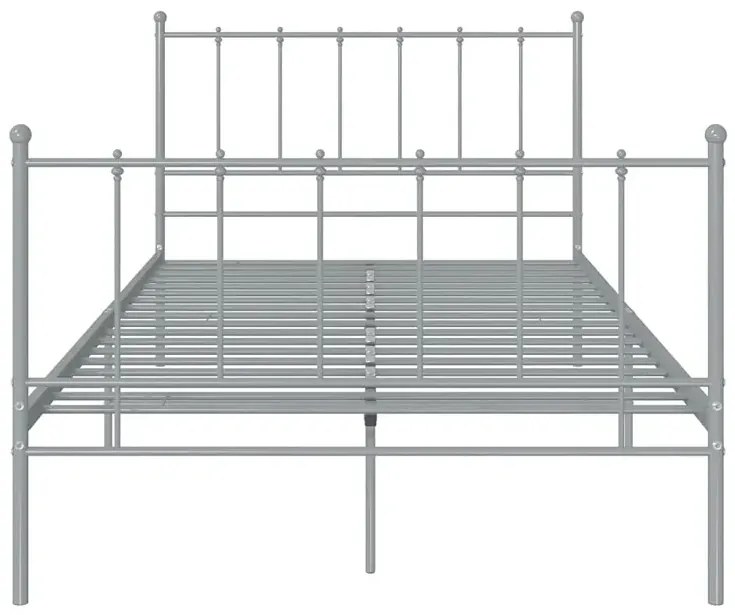 Szare metalowe łóżko industrialne120x200 cm - Laxi