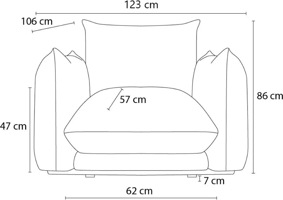 Jasnoszary fotel Ernest – Bobochic Paris