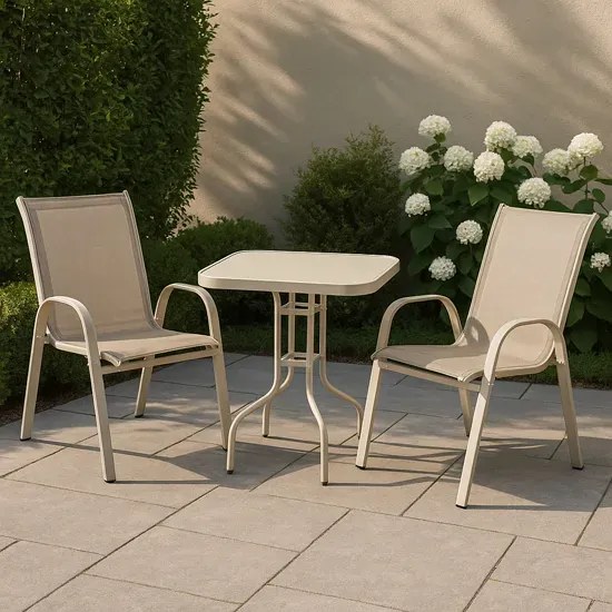 Nowoczesny beżowy zestaw ogrodowy M9-N13