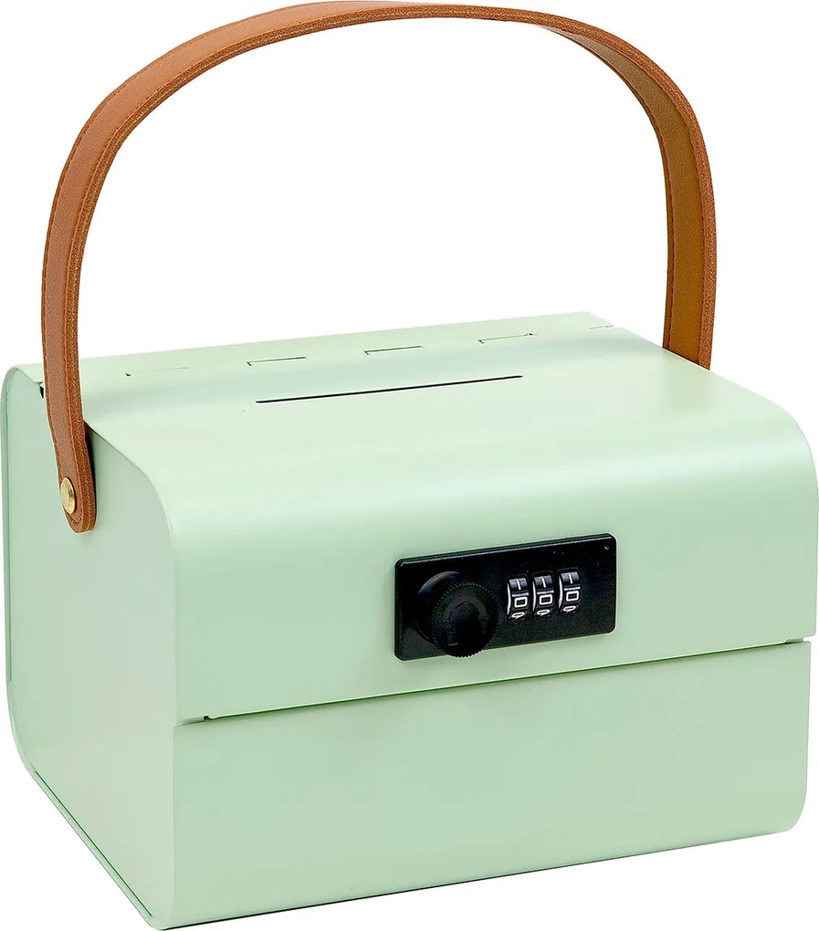 Kasetka stalowa z zamkiem szyfrowym CB.2301.ZEL zielony, 15,5 x 20 x 15,5 cm