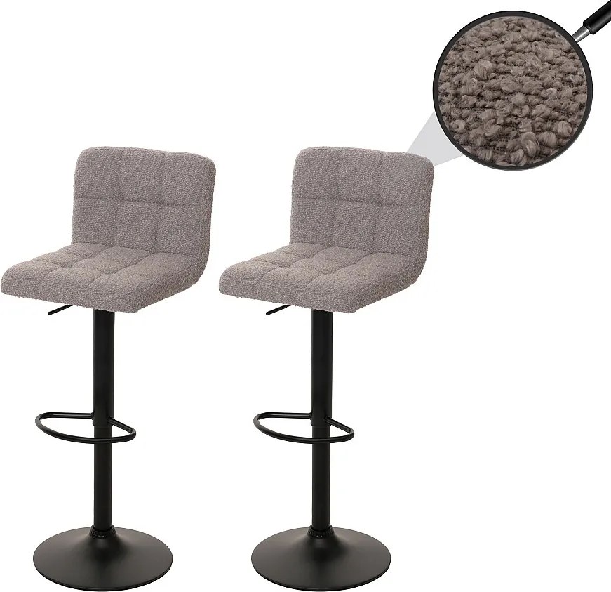 Stołki barowe MCW-G87 (zestaw 2 szt.),  szare