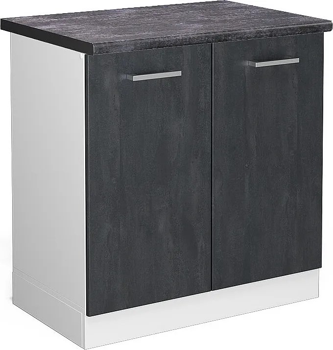 Szafka pod zlew czarny beton 80x60x81.6 r-line