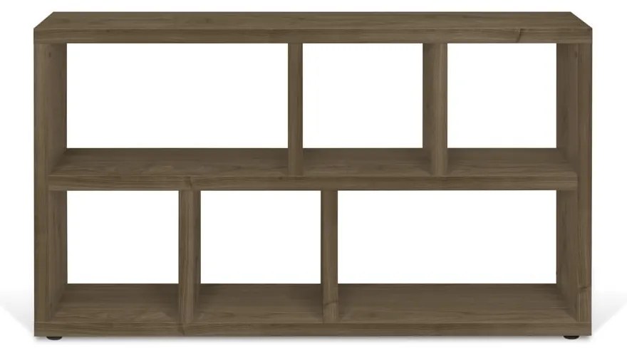 Brązowy regał w dekorze orzecha 150x83 cm Berlin – TemaHome