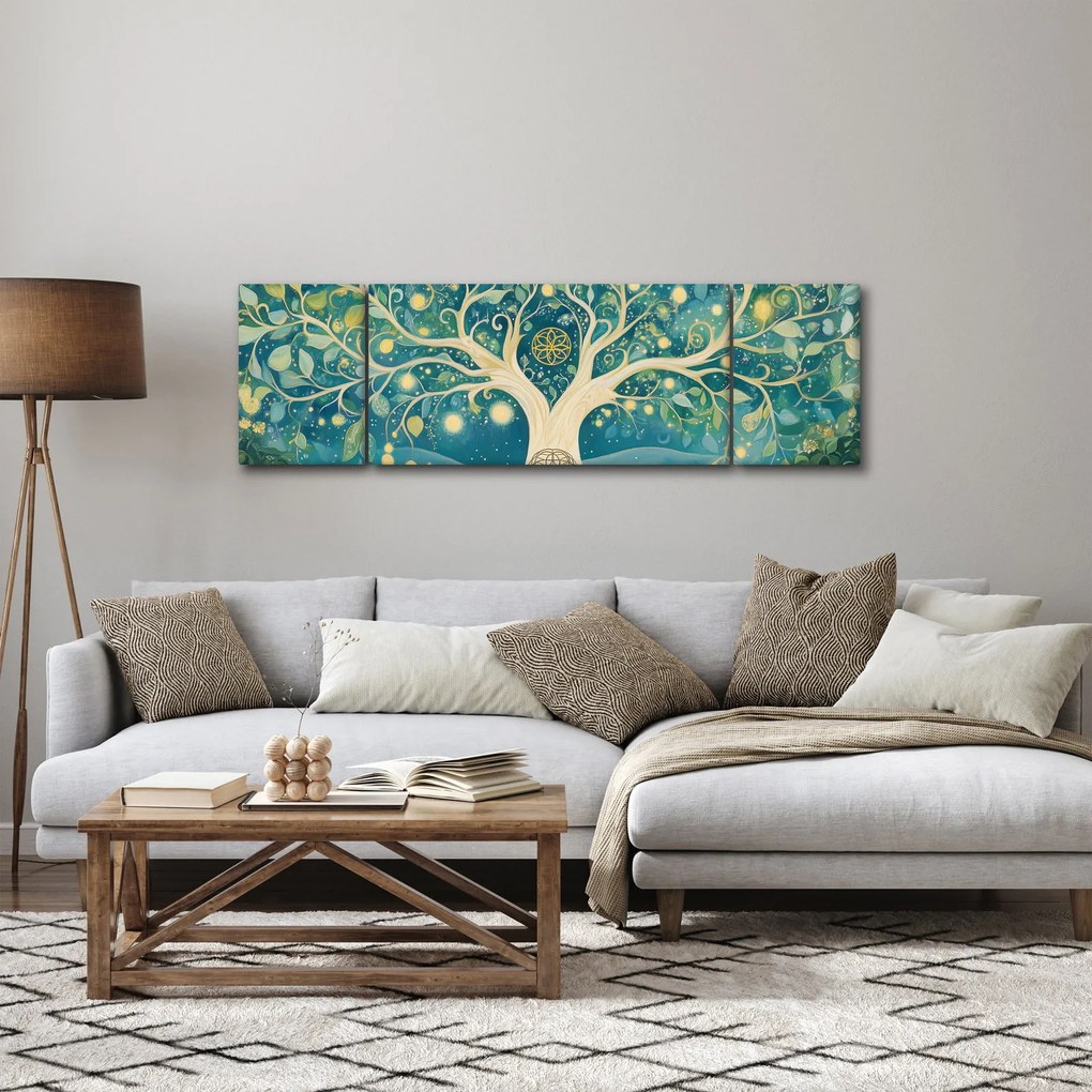 Obraz – Magiczne drzewo ze spiralami (170x50 cm)