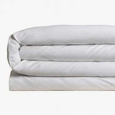 Poszwa Na Kołdrę Z Bawełny Perkalowej Lesia O Gramaturze 180 Nitek Biała & Łóżko 135/140cm (220 X 220 Cm) - Sklum